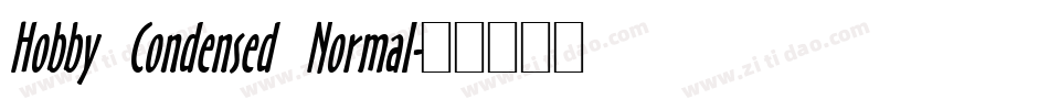 Hobby Condensed Normal字体转换